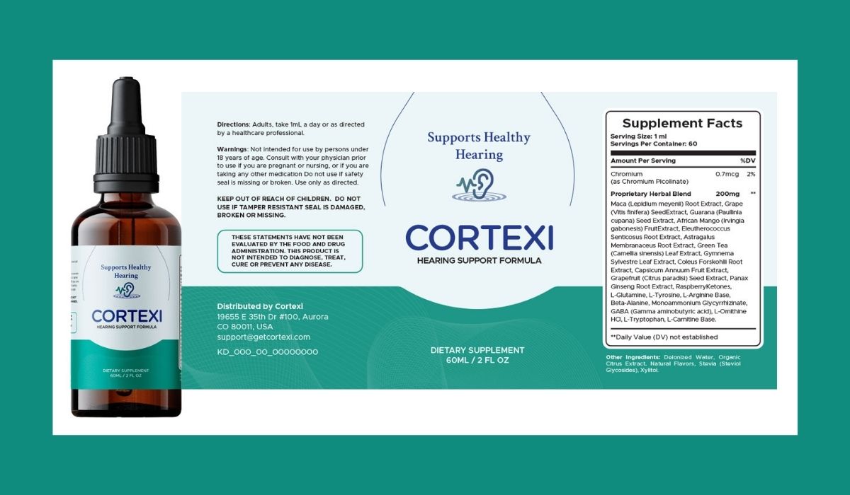Cortexi Supplement Facts Label