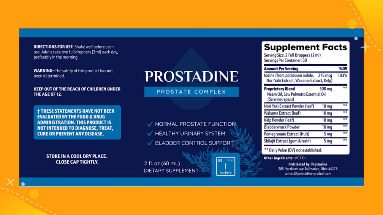 Prostadine Supplement Facts